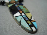 Native American Jewelry Important Santo Domingo Green Turquoise Sterling Silver Neito Necklace-Nativo Arts