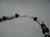 Native American Jewelry Important Santo Domingo Green Turquoise Sterling Silver Neito Necklace-Nativo Arts
