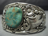 Native American Jewelry Important Tommy Tso Squared Turquoise Sterling Silver Bracelet Cuff Old-Nativo Arts