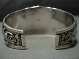 Native American Jewelry Important Tommy Tso Squared Turquoise Sterling Silver Bracelet Cuff Old-Nativo Arts