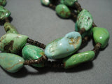 Native American Jewelry Important!! Yazzie Gaspeite Sterling Silver Heishi Necklace-Nativo Arts