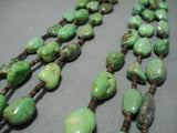 Native American Jewelry Important!! Yazzie Gaspeite Sterling Silver Heishi Necklace-Nativo Arts