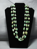 Native American Jewelry Important!! Yazzie Gaspeite Sterling Silver Heishi Necklace-Nativo Arts