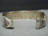 Native American Jewelry Impressive Vintage Santo Domingo Sterling Silver Bear Bracelet-Nativo Arts