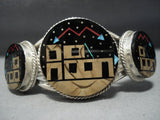 Native American Jewelry Magnificent Vintage Nvajo Pueblos Sterling Silver Bracelet Old-Nativo Arts