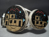 Native American Jewelry Magnificent Vintage Nvajo Pueblos Sterling Silver Bracelet Old-Nativo Arts