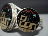 Native American Jewelry Magnificent Vintage Nvajo Pueblos Sterling Silver Bracelet Old-Nativo Arts