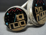 Native American Jewelry Magnificent Vintage Nvajo Pueblos Sterling Silver Bracelet Old-Nativo Arts