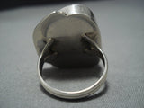 Native American Jewelry Midnight Space Kachina Turquoise Navajo Sterling Silver Ring-Nativo Arts