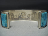 Native American Jewelry Midnight Space Kachina Turquoise Pueblo Sterling Silver Coral Bracelet-Nativo Arts