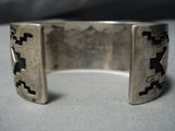 Native American Jewelry Museum Vintage Maze Of Geometrics Turquoise Sterling Silver Bracelet Old-Nativo Arts