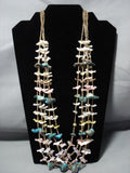 Native American Jewelry Museum Vintage Navajo Turquoise Fetish Sterling Silver Necklace Old-Nativo Arts
