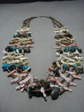 Native American Jewelry Museum Vintage Navajo Turquoise Fetish Sterling Silver Necklace Old-Nativo Arts