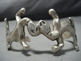 Native American Jewelry Museum Vintage Woven Snake Sterling Silver Bracelet-Nativo Arts