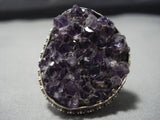 Native American Jewelry One Of The Best Vintage Amethyst Sterling Silver Ring Old-Nativo Arts
