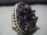 Native American Jewelry One Of The Best Vintage Amethyst Sterling Silver Ring Old-Nativo Arts