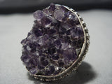 Native American Jewelry One Of The Best Vintage Amethyst Sterling Silver Ring Old-Nativo Arts