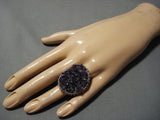 Native American Jewelry One Of The Best Vintage Amethyst Sterling Silver Ring Old-Nativo Arts
