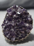 Native American Jewelry One Of The Best Vintage Amethyst Sterling Silver Ring Old-Nativo Arts