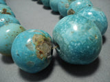 Native American Jewelry One Of The Biggest Vintage Santo Domingo Turquoise Sterling Silver Necklace-Nativo Arts