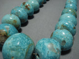 Native American Jewelry One Of The Biggest Vintage Santo Domingo Turquoise Sterling Silver Necklace-Nativo Arts