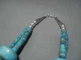Native American Jewelry One Of The Biggest Vintage Santo Domingo Turquoise Sterling Silver Necklace-Nativo Arts