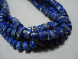 Native American Jewelry One Of The Most Famous Santo Domingo Inlay Artist Lapis Sterling Silver Necklace-Nativo Arts