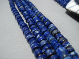 Native American Jewelry One Of The Most Famous Santo Domingo Inlay Artist Lapis Sterling Silver Necklace-Nativo Arts