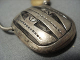 Native American Jewelry Opulent Long Vintage Sterling Silver Longer Necklace- Wow!-Nativo Arts