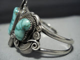Native American Jewelry Rare Vintage Benally Carico Lake Turquoise Sterling Silver Bracelet-Nativo Arts