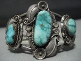 Native American Jewelry Rare Vintage Benally Carico Lake Turquoise Sterling Silver Bracelet-Nativo Arts