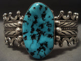 Native American Jewelry Silver Crown Vintage Navajo Turquoise Bracelet-Nativo Arts