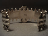 Native American Jewelry Silver Crown Vintage Navajo Turquoise Bracelet-Nativo Arts
