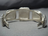 Native American Jewelry Stunning Triple Squared Lapis Lazuli Sturdy Sterling Silver Cuff Bracelet-Nativo Arts