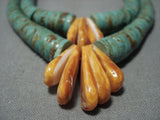 Native American Jewelry The Best Jacla Choker Vintage Navajo Green Turquoise Sterling Silver Necklace-Nativo Arts