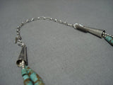 Native American Jewelry The Best Jacla Choker Vintage Navajo Green Turquoise Sterling Silver Necklace-Nativo Arts