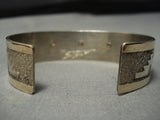 Native American Jewelry Very Important Richard Tsosie Real 14k Gold Diamond Sterling Silver Bracelet-Nativo Arts