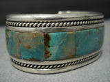 Native American Jewelry Vintage Santo Domingo Royston Turquoise Tony Aguilar Sr Sterling Silver Bracelet-Nativo Arts