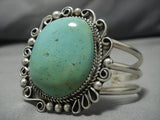 Native American Magnificent Vintage Huge Royston Turquoise Sterling Silver Bracelet Old-Nativo Arts