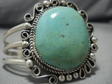 Native American Magnificent Vintage Huge Royston Turquoise Sterling Silver Bracelet Old-Nativo Arts