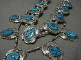 Native American Museum Quality Julie Etsitty Multi Tier Turquoise Sterling Silver Necklace-Nativo Arts
