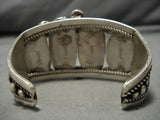 Native American Museum Vintage Red Mountain Turquoise Sterling Silver Bracelet Old-Nativo Arts