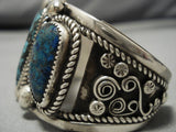 Native American Museum Vintage Red Mountain Turquoise Sterling Silver Bracelet Old-Nativo Arts