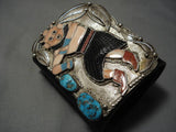 Native American One Of The Best Vintage Zuni Turquoise Muhead Sterling Silver Ketoh Bracelet Old-Nativo Arts