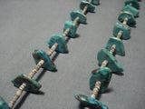 Native American Rare Vintage Navajo Santo Domingo Royston Turquoise Sterling Silver Necklace-Nativo Arts