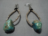 Native American Rare Vintage Navajo Santo Domingo Royston Turquoise Sterling Silver Necklace-Nativo Arts