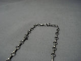 Native American Stunning 1920 Coin Sterling Silver Squash Blossom Necklace-Nativo Arts