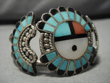 Native American Superior Gary Celicion Turquoise Sterling Silver Inlay Bracelet Old-Nativo Arts