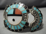 Native American Superior Gary Celicion Turquoise Sterling Silver Inlay Bracelet Old-Nativo Arts