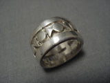 Native American Very Important!!!! Vintage Santo Domingo Sterling Silver Julian Lovato Ring Old-Nativo Arts